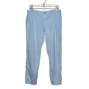 120% Lino baby blue casual low rise pants size 46 - Large